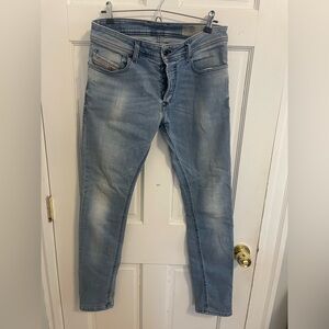 Diesel Men's Sleenker Light Blue Slim-Skinnny Jeans